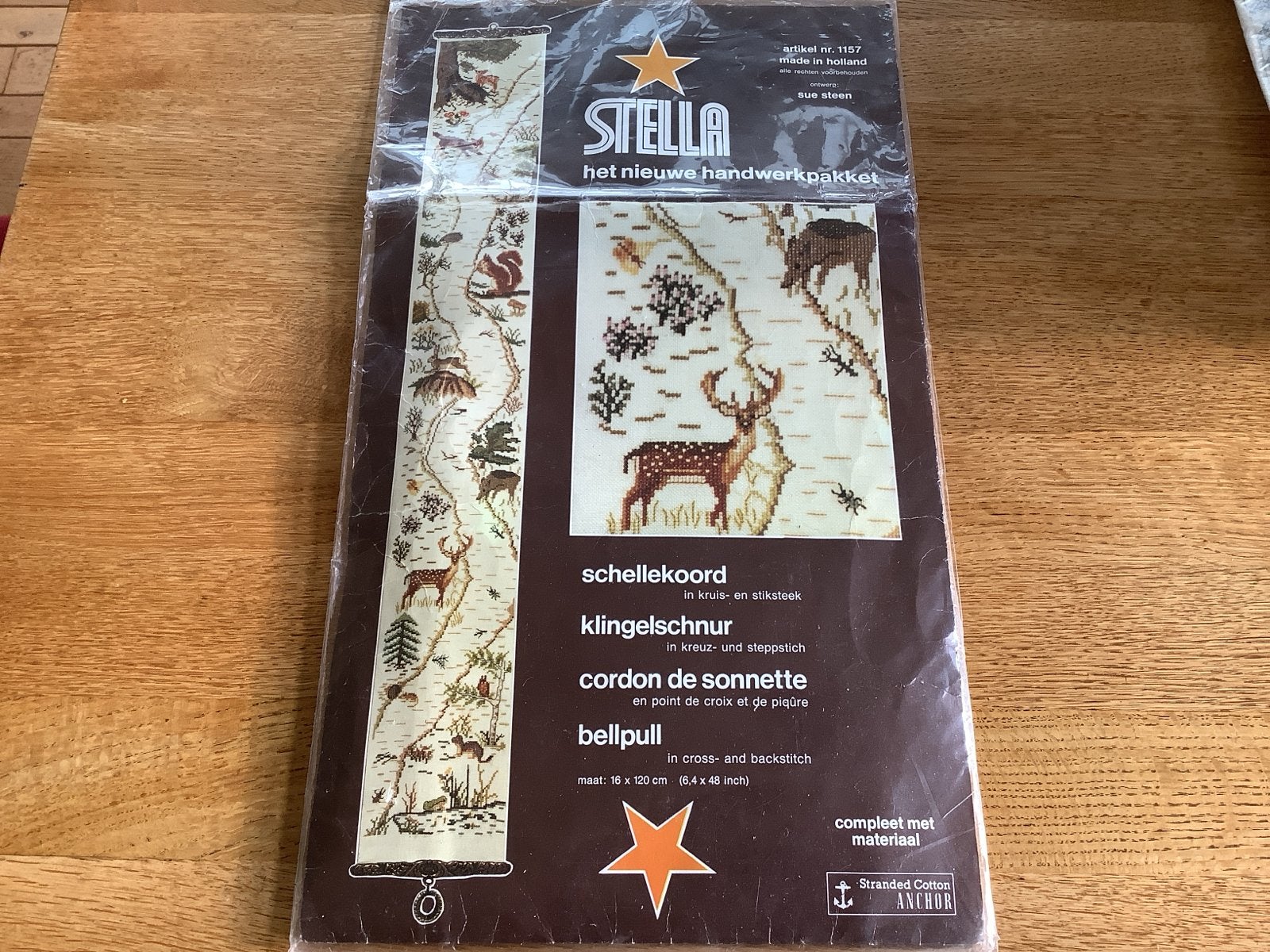 Stella Schellekoord Borduurpakket - Hert en Eekhoorn, Ophalen of Verzenden, Nieuw, Handborduren, Borduurpakket