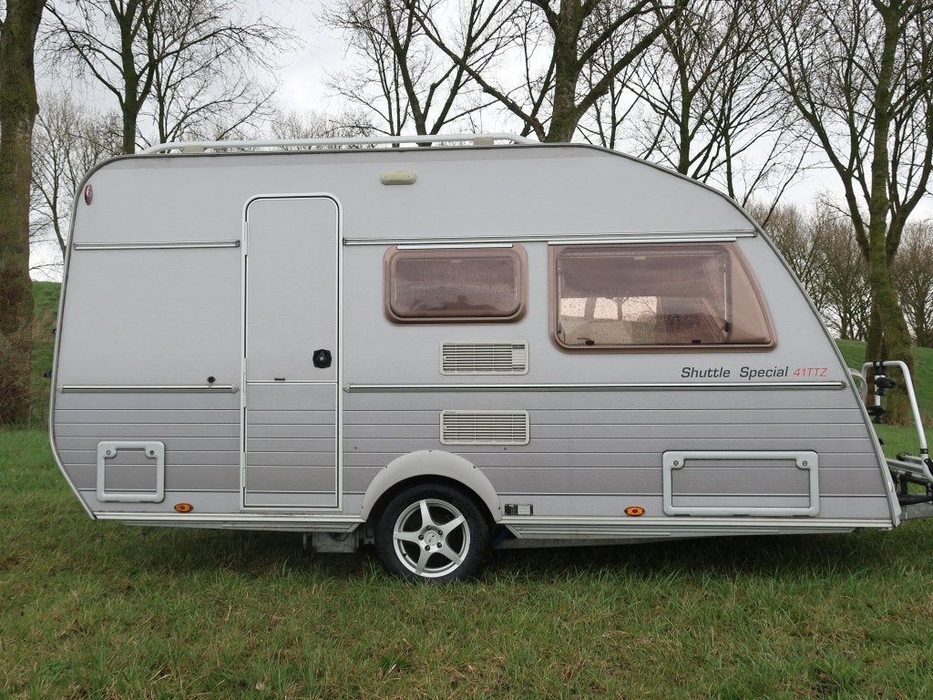 Kip Shuttle Special 41 TTZ / voortent, Caravans en Kamperen, Caravans, Dwarsbed, Kip, Bedrijf, Treinzit