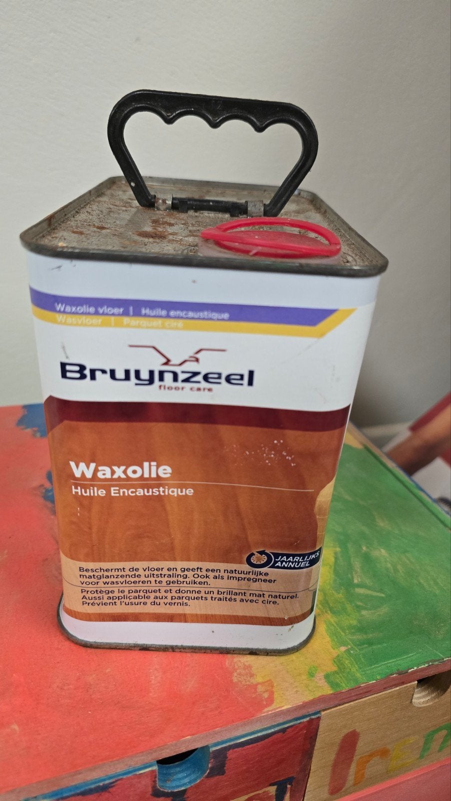 Bruynzeel Waxolie voor vloeren - ca. 2 liter, Gebruikt, Bruin, Beits, Ophalen of Verzenden