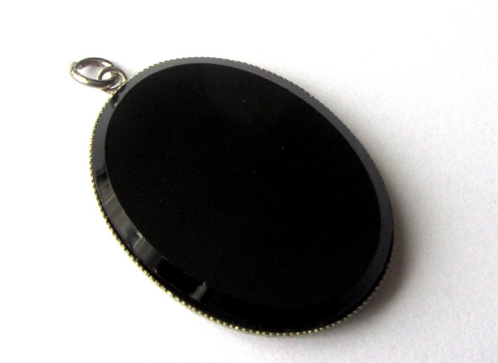 Prachtige grote vintage oude hanger, Ophalen, Zo goed als nieuw, Zilver, Glas of Kristal
