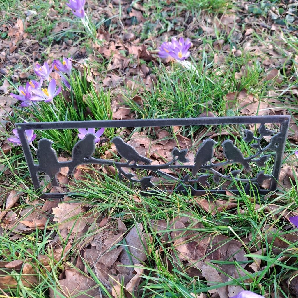 Vogels op een tak uit Cortenstaal / Tuin- en wanddecoratie, Ophalen of Verzenden, Nieuw