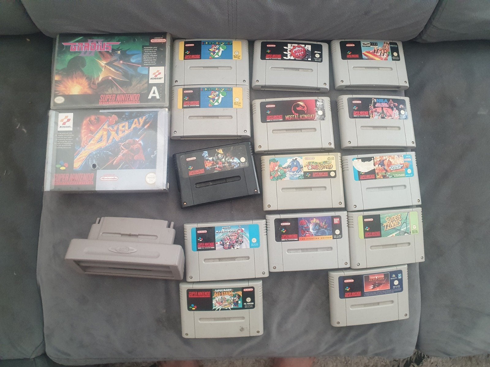 Super Nintendo SNES + 2 Controllers + 16 Spellen + Converter, Spelcomputers en Games, Spelcomputers | Nintendo Super NES, Gebruikt