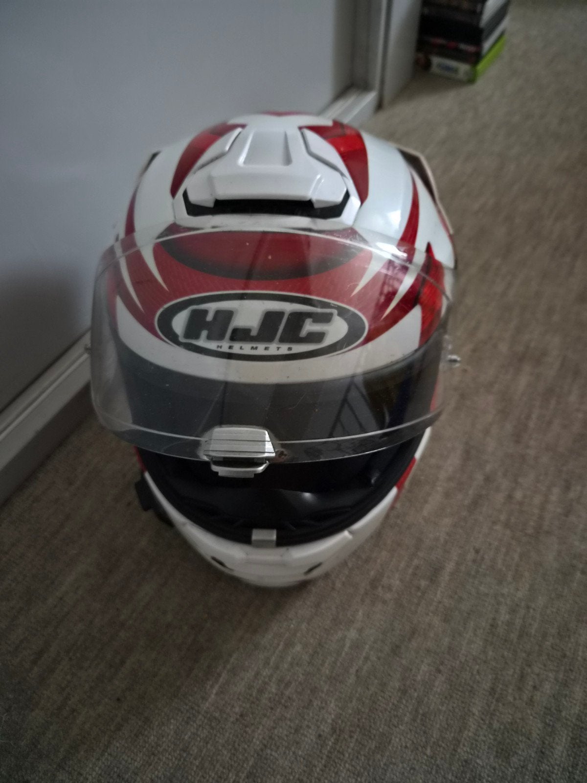 motor helm van helmet, Motoren, Ophalen of Verzenden, Tweedehands, Integraalhelm, Overige merken