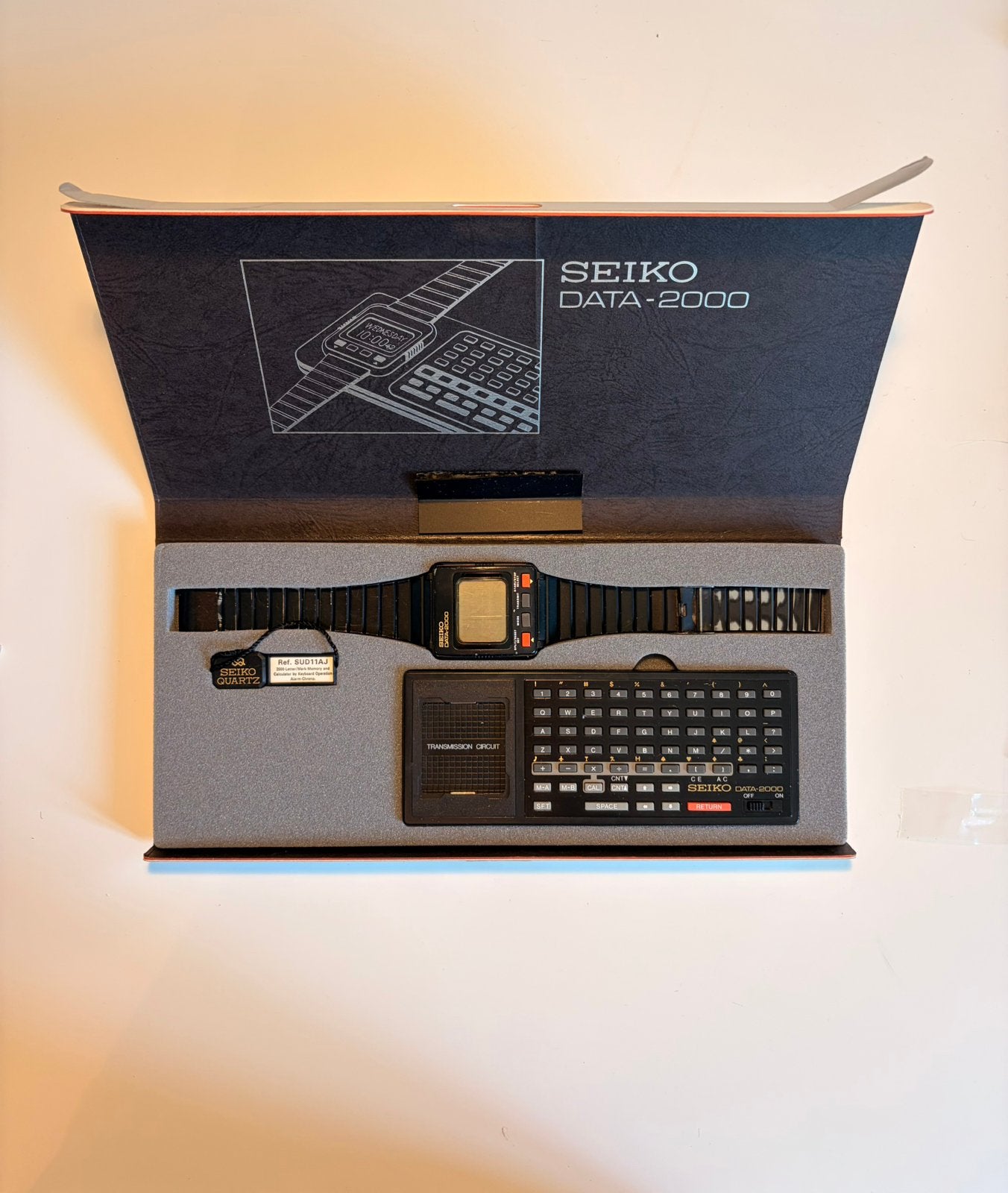 Vintage Seiko Data-2000 SUD11AJ compleet, Verzenden, Zo goed als nieuw, Overige materialen, Seiko