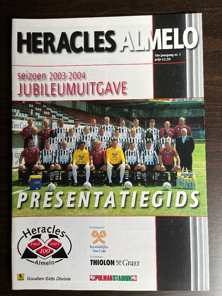 Heracles Almelo Jubileum uitgave 2002-2003, Ophalen of Verzenden, Zo goed als nieuw, Balsport
