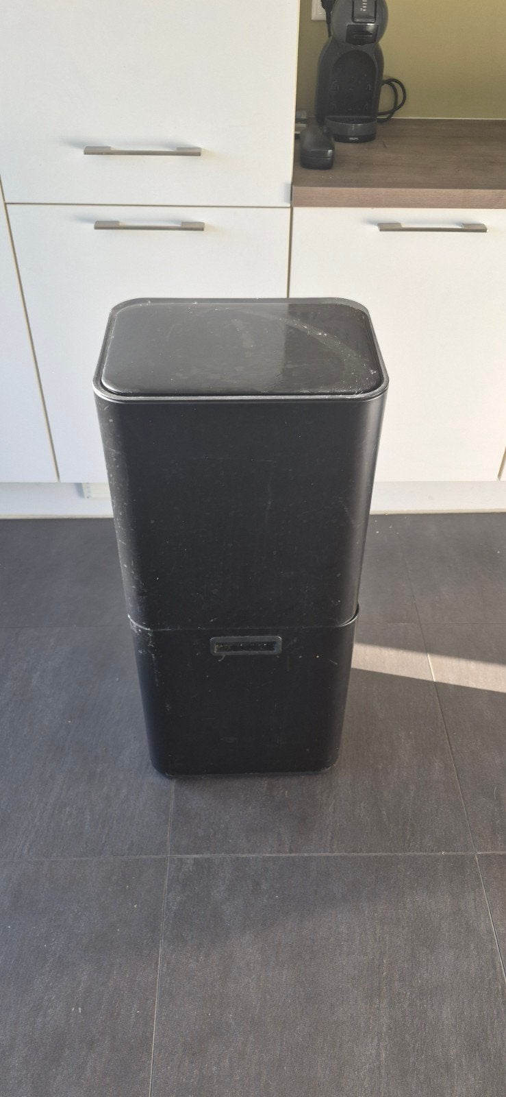 Prullenbak met 3 vakken voor afvalscheiding, 40 liter of meer, Ophalen, Kunststof