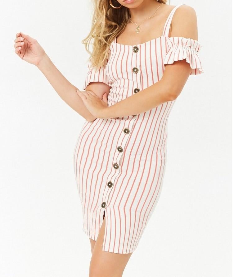 Red striped dress (Forever 21), Nieuw, Ophalen of Verzenden, Forever 21, Maat 36 (S)
