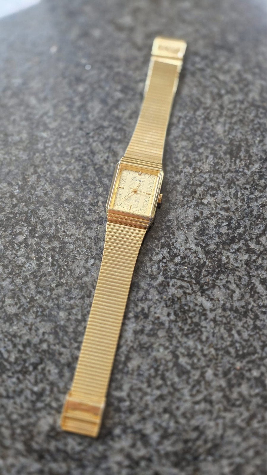 Gouden Carto Polshorloge - Vintage Elegant, Overige merken, Overige materialen, Polshorloge, Overige materialen