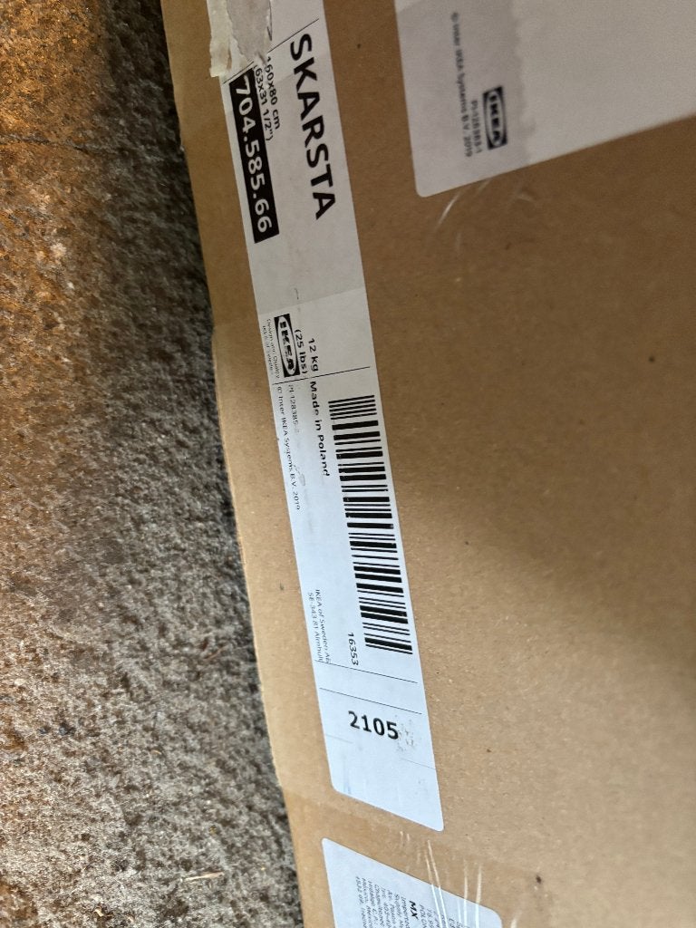 Te koop IKEA SKARSTA zit/stabureau, Ophalen, Zit-sta bureau, 160 cm, Spaanplaat of MDF