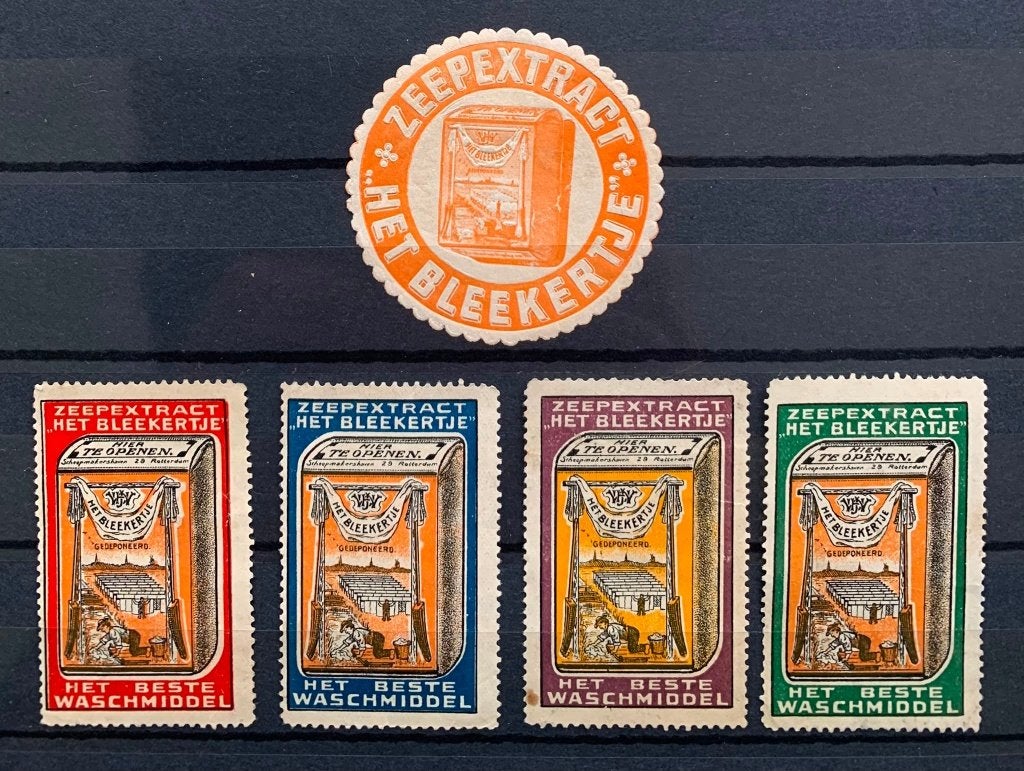 Sluitzegels R'dam zeepextract Het Bleekertje, Verzenden, Na 1940, Gestempeld