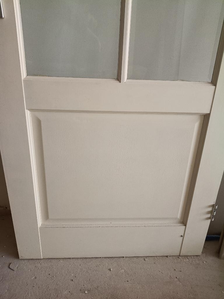 Tussendeur met facetglas, Doe-het-zelf en Verbouw, Deuren en Horren, Ophalen, Gebruikt, 80 tot 100 cm, Binnendeur