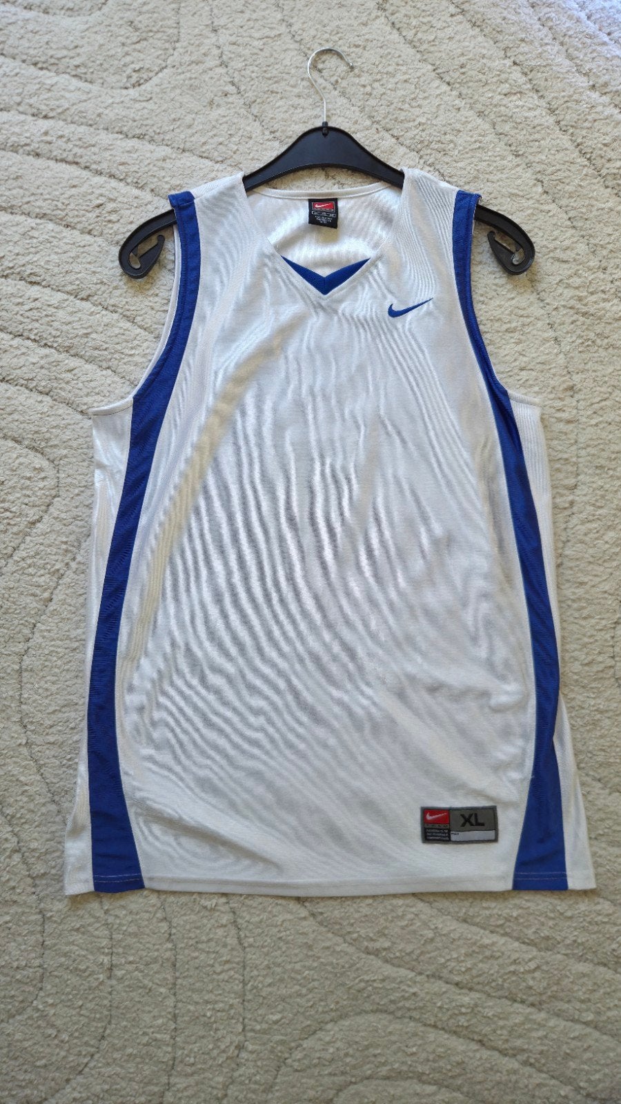 Vintage Nike Basketbal Tank Top - Maat XL, Wit, Nike, Maat 56/58 (XL), Ophalen of Verzenden