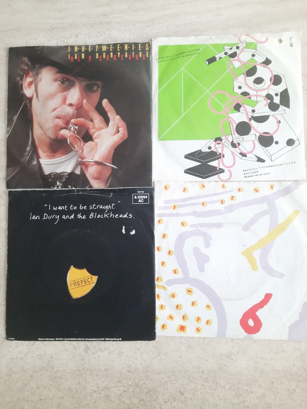 4x vinyl singels van Ian Dury and the Blockheads, Cd's en Dvd's, Vinyl | Pop, Ophalen of Verzenden