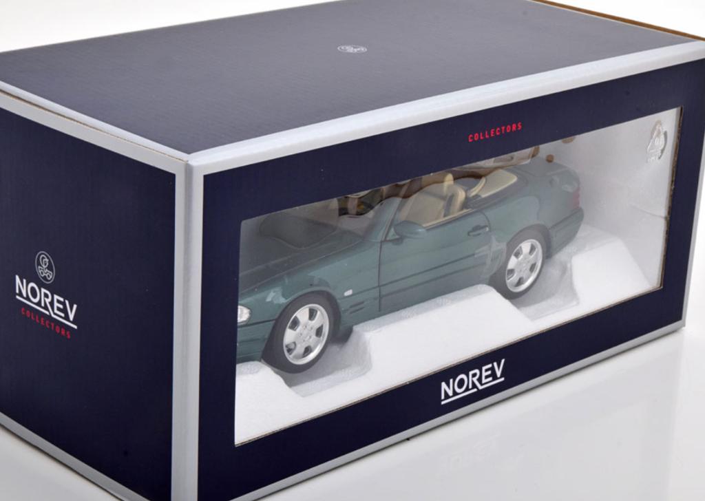 Mercedes Benz SL 500 1999 Groen met. 1/18 NOREV ref. 183753, Hobby en Vrije tijd, Modelauto's | 1:18, Verzenden, Nieuw, Auto, Norev