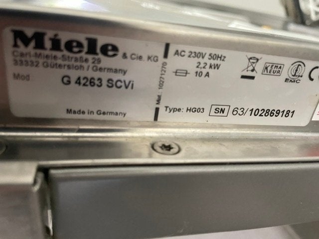 Miele inbouw afwasautomaaat, Witgoed en Apparatuur, Ophalen, Gebruikt, Minder dan 85 cm, Inbouw