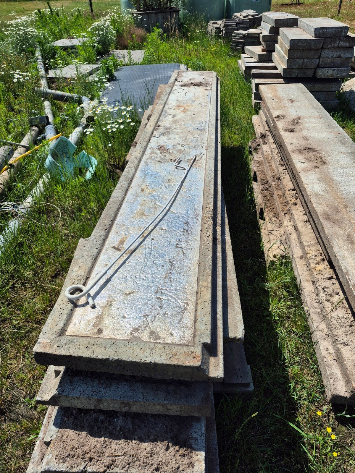 Betonplaten met tempex, Ophalen