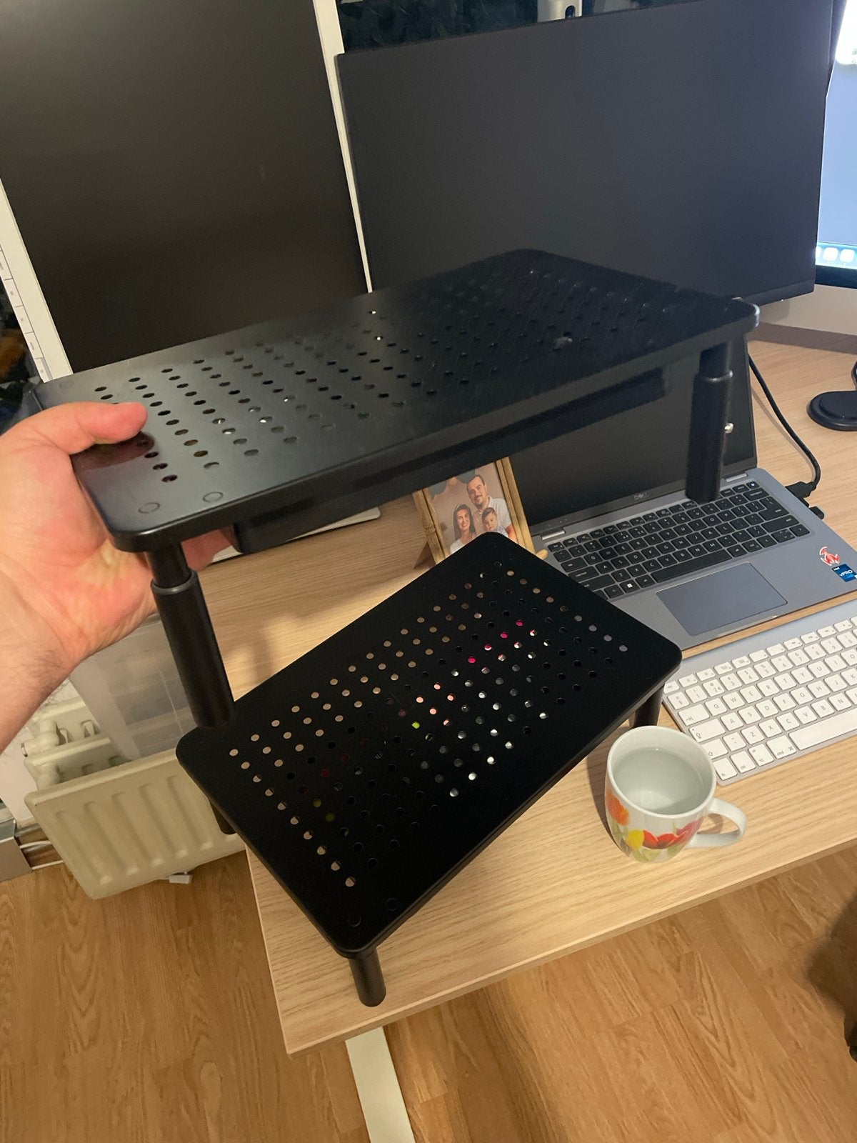 Verstelbare Monitorstandaard / Laptopstandaard Zwart, Metaal, In hoogte verstelbaar, Ophalen of Verzenden, Zo goed als nieuw