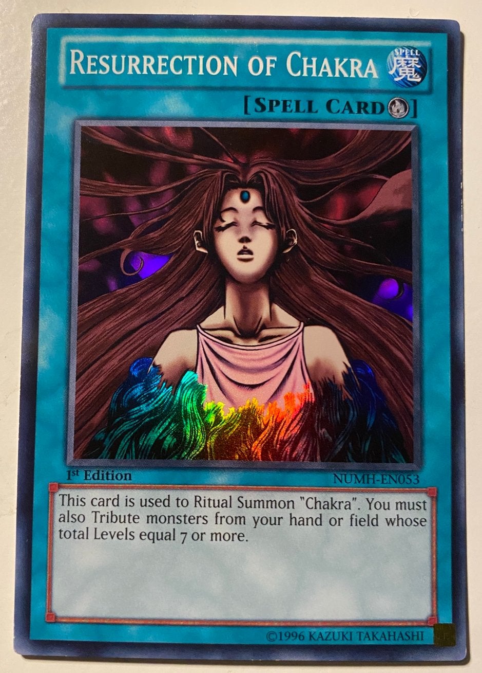 Yu-Gi-Oh! Resurrection of Chakra NUMH 1st Edition !, Ophalen of Verzenden, Gebruikt, Losse kaart, Foil
