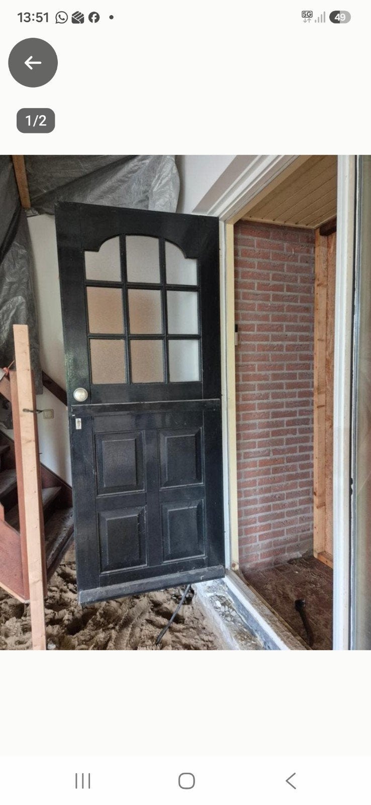 Voordeur 880 x 2115 linksdraaiend naar binnen, Ophalen of Verzenden