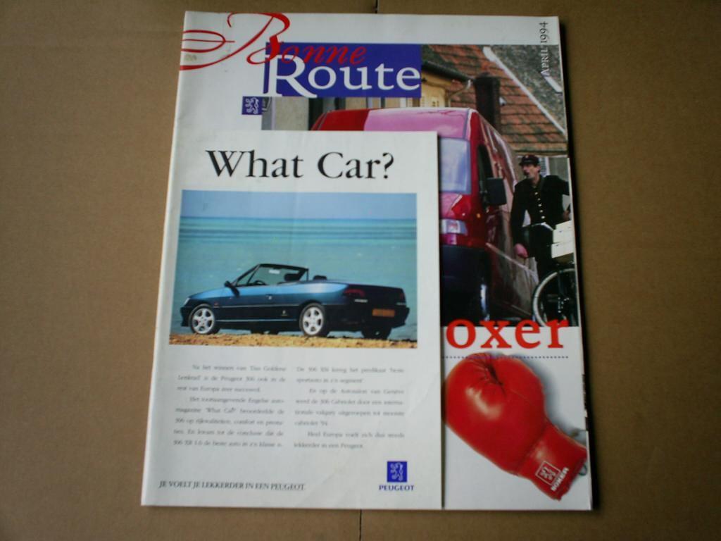 Peugeot Bonne Route o.a. 306 Cabrio / 106 / 806 [ 4 / 1994 ], Verzenden, Zo goed als nieuw, Peugeot