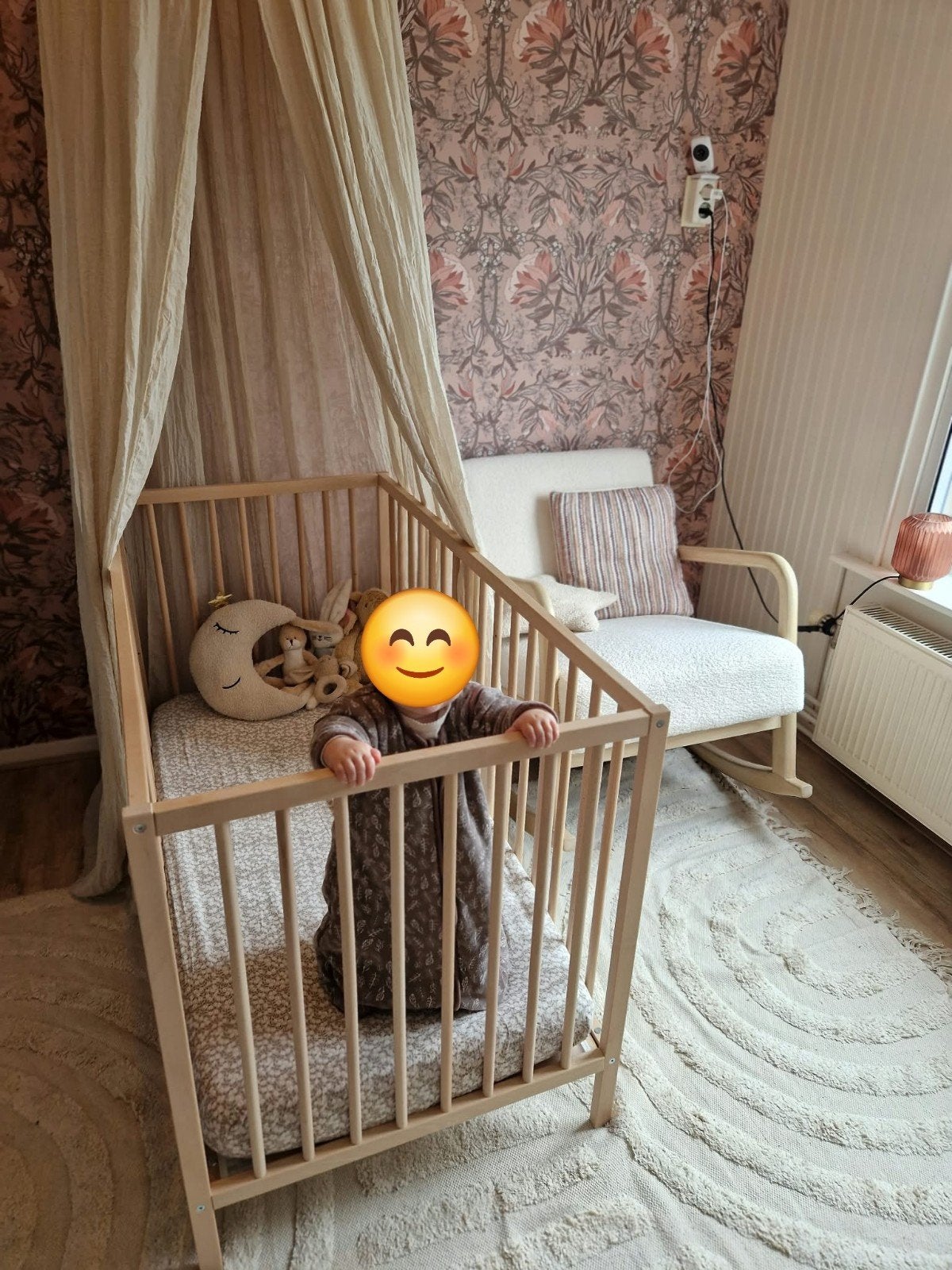 Ikea ledikant met matras en bedlinnen, Ophalen, Gebruikt, Ledikant