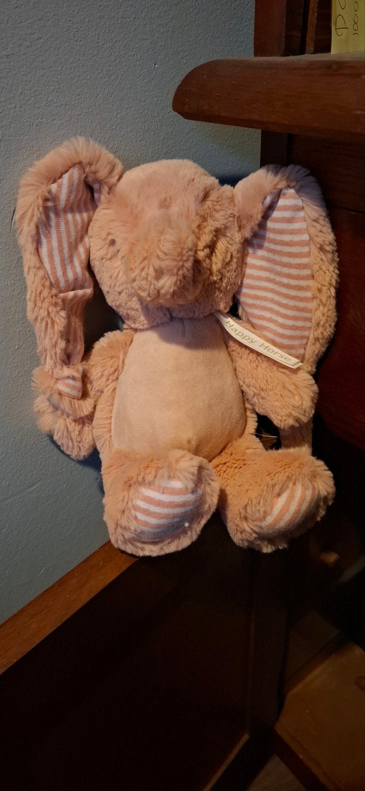 happy horse olifant emily 26 cm oud roze en gestreepte oren, Happy Horse, Nieuw, Ophalen of Verzenden, Middelgroot (20 tot 80 cm)