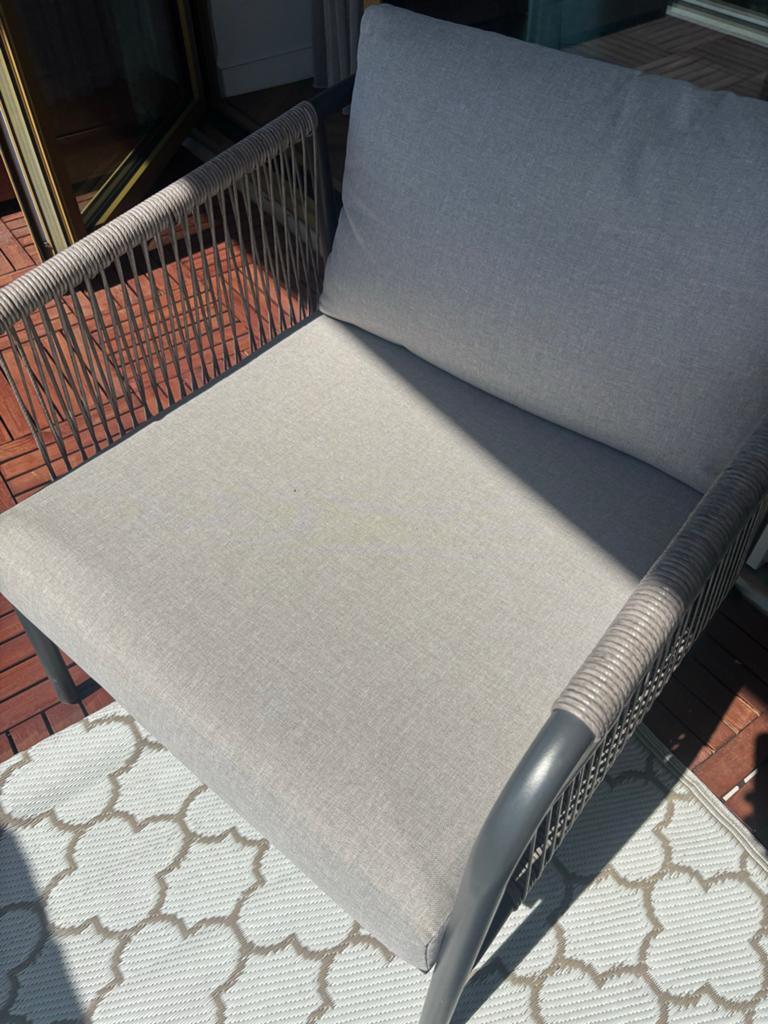 Comfortabele tuinstoelen met tafel Le Sud- Zo goed als nieuw, Ophalen, Zo goed als nieuw, Metaal
