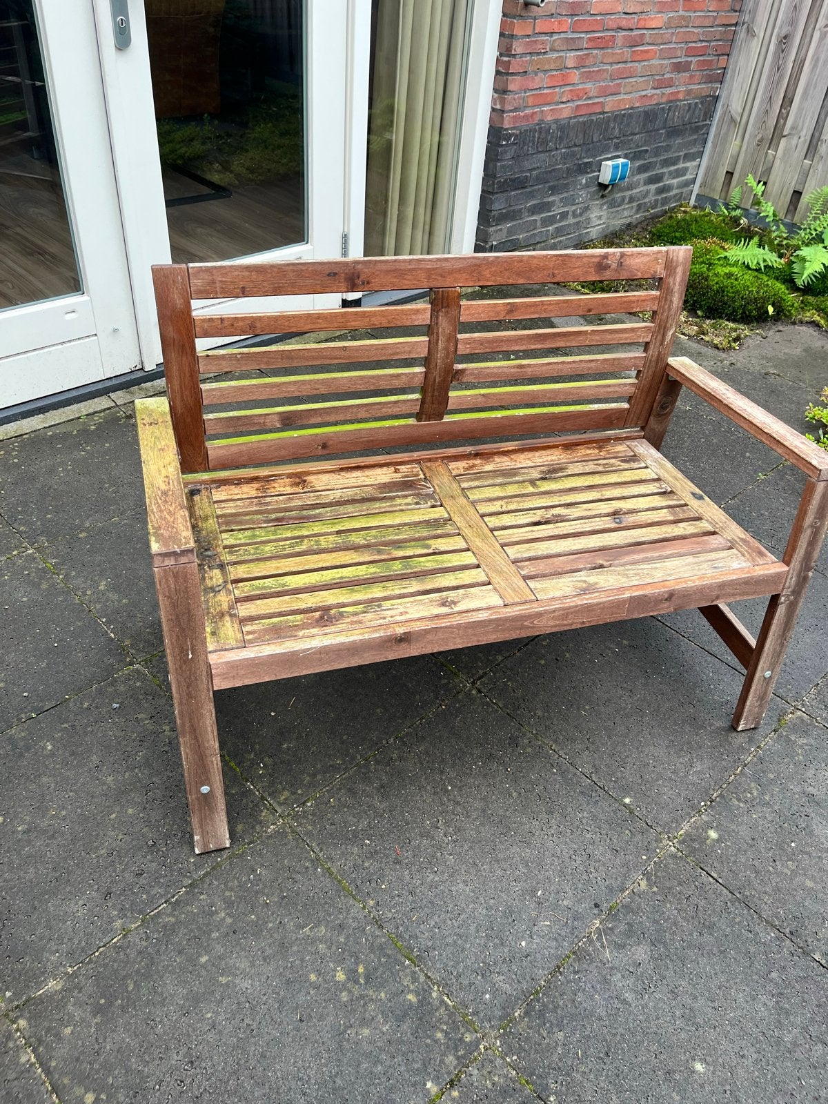 Gratis Tuinbankje af te halen in Leuvenheim, Tuin en Terras, Ophalen of Verzenden, Gebruikt, Hout