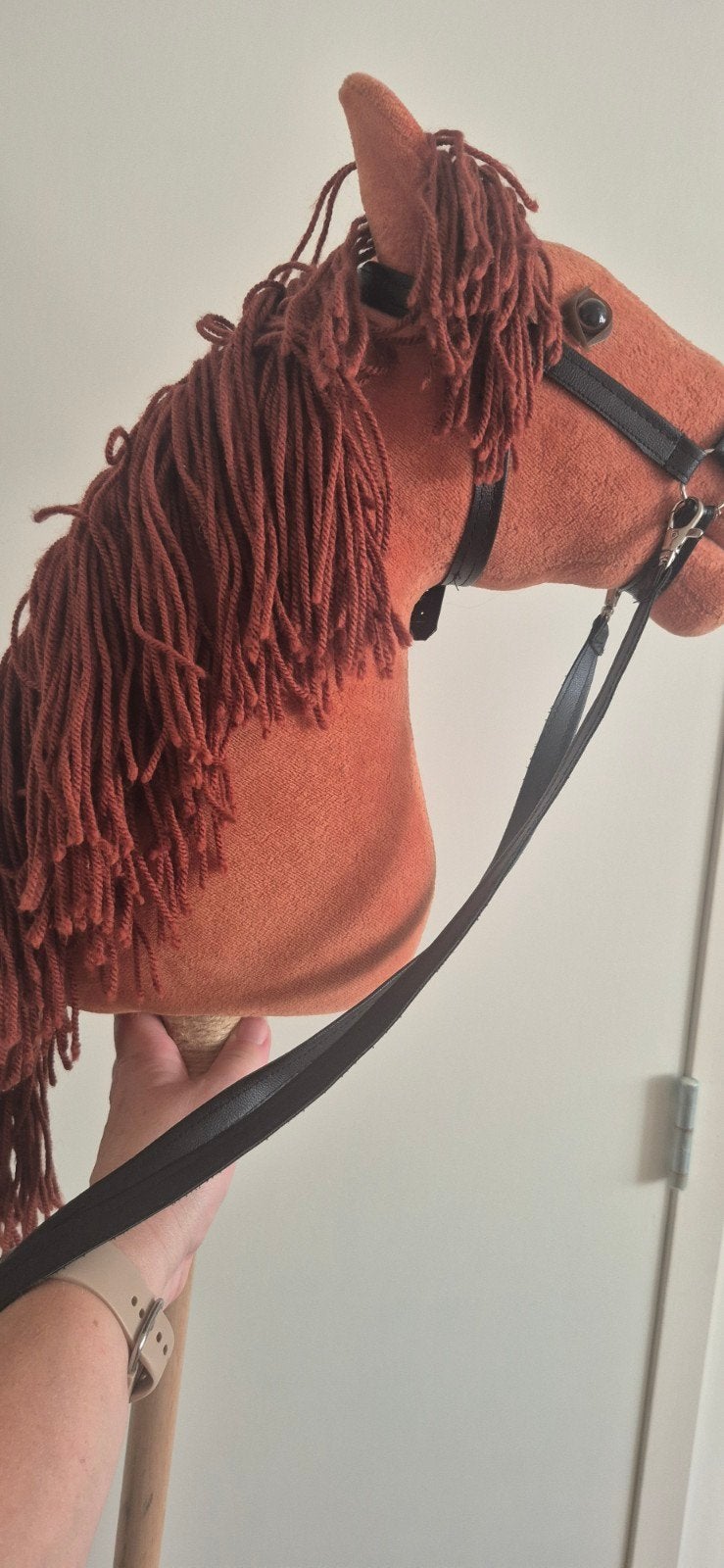 Hobbyhorse / Stokpaardje met hoofdstel, Ophalen of Verzenden, Zo goed als nieuw, Jongen of Meisje