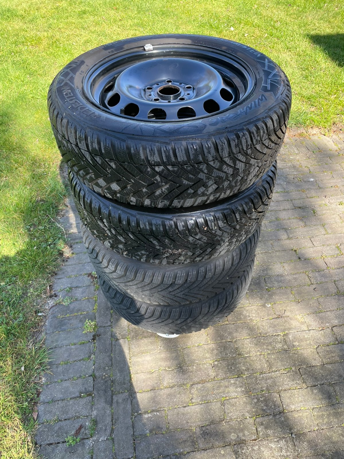 4 Winterbanden met velg (set), Ophalen, Zo goed als nieuw