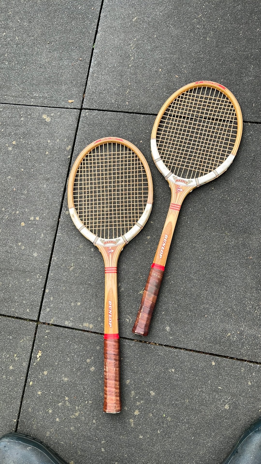 2st. Dunlop Maxply Fort houten tennisrackets vintage, Sport en Fitness, Tennis, Ophalen of Verzenden, Gebruikt, Racket, Dunlop