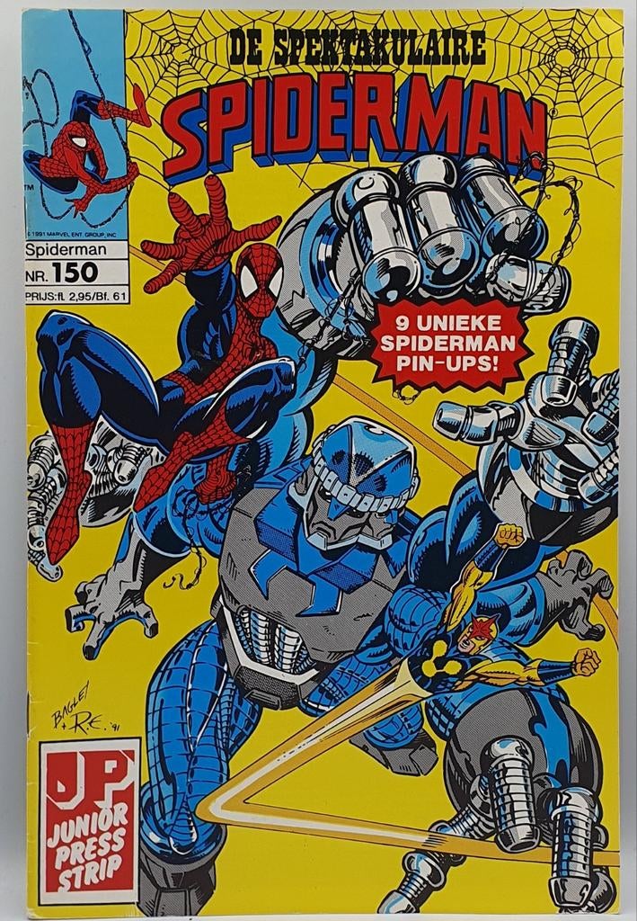 Te koop:De Spektakulaire Spiderman #150 - Junior Press Strip, Amerika, David Michelinie, Mark Bagley, Ophalen of Verzenden, Gelezen