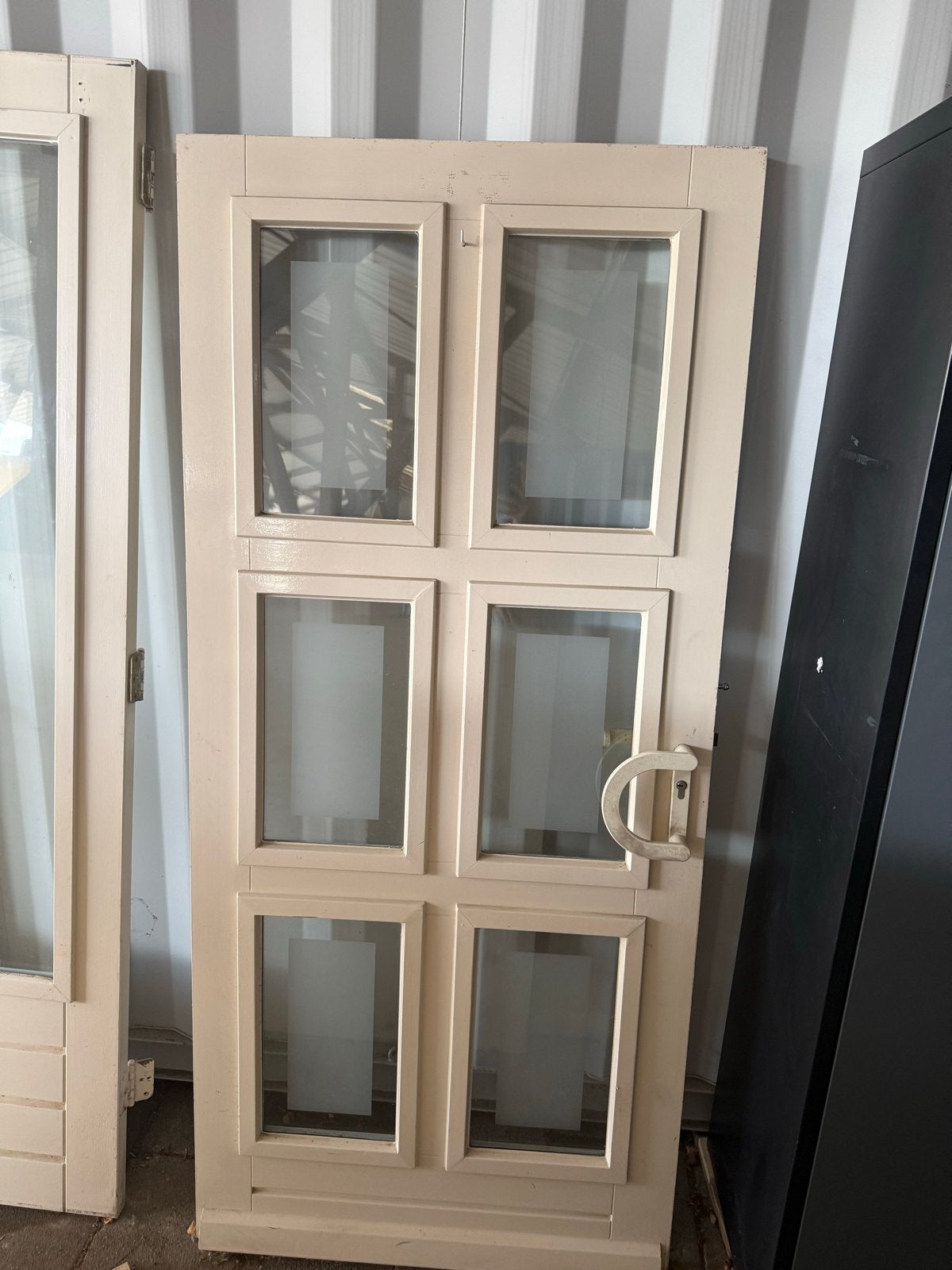 Buitendeur met glaspanelen - 92,2 x 201,7 cm, Ophalen, Gebruikt, 80 tot 100 cm, Buitendeur