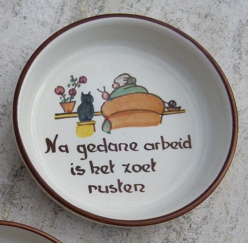 Vlieg uut Soest Vlieg Uut Holland Tekst / Spreuken Borden, Antiek en Kunst, Ophalen of Verzenden