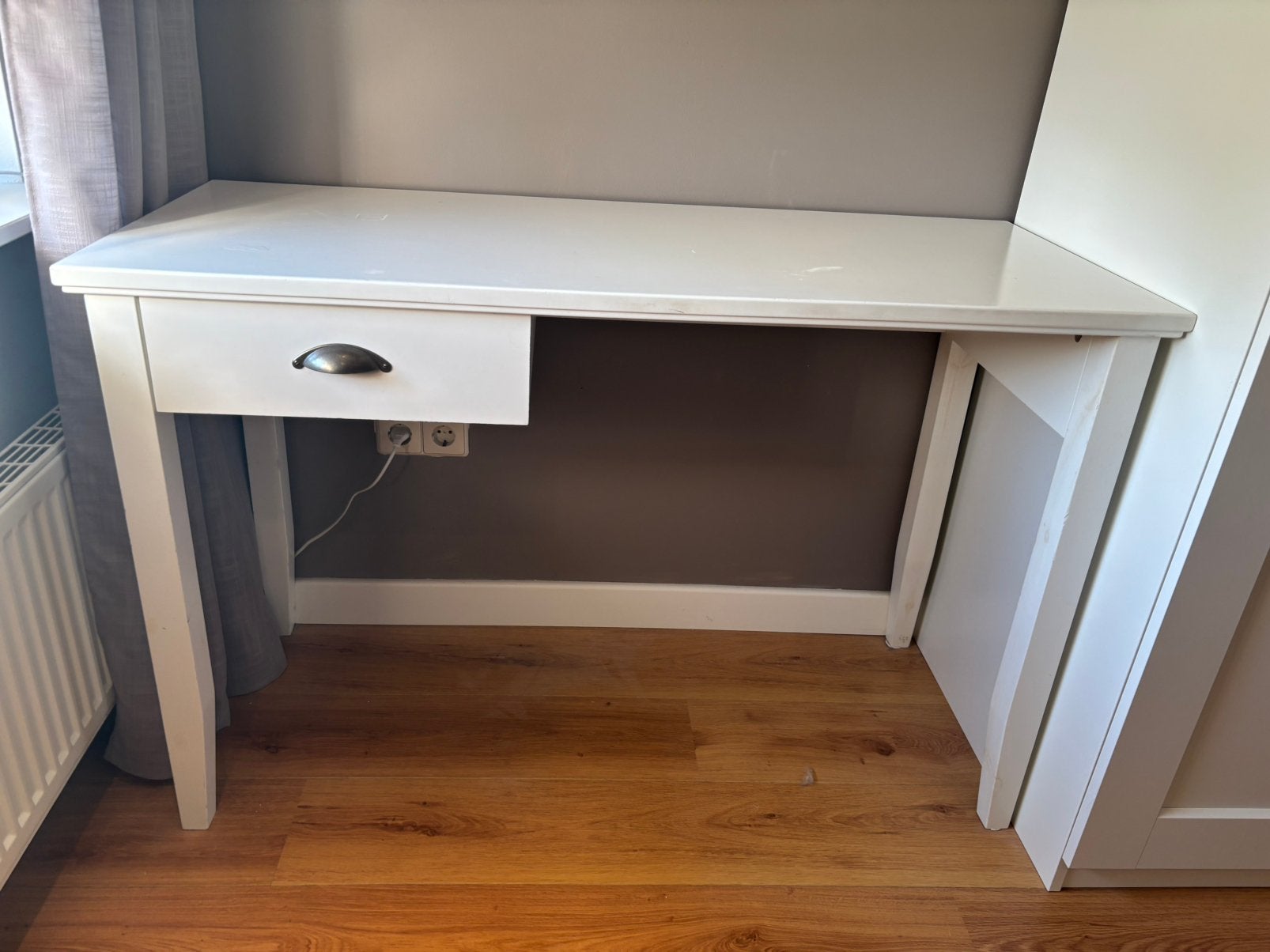 Side table wit, Ophalen, Gebruikt, 100 tot 150 cm, Overige houtsoorten