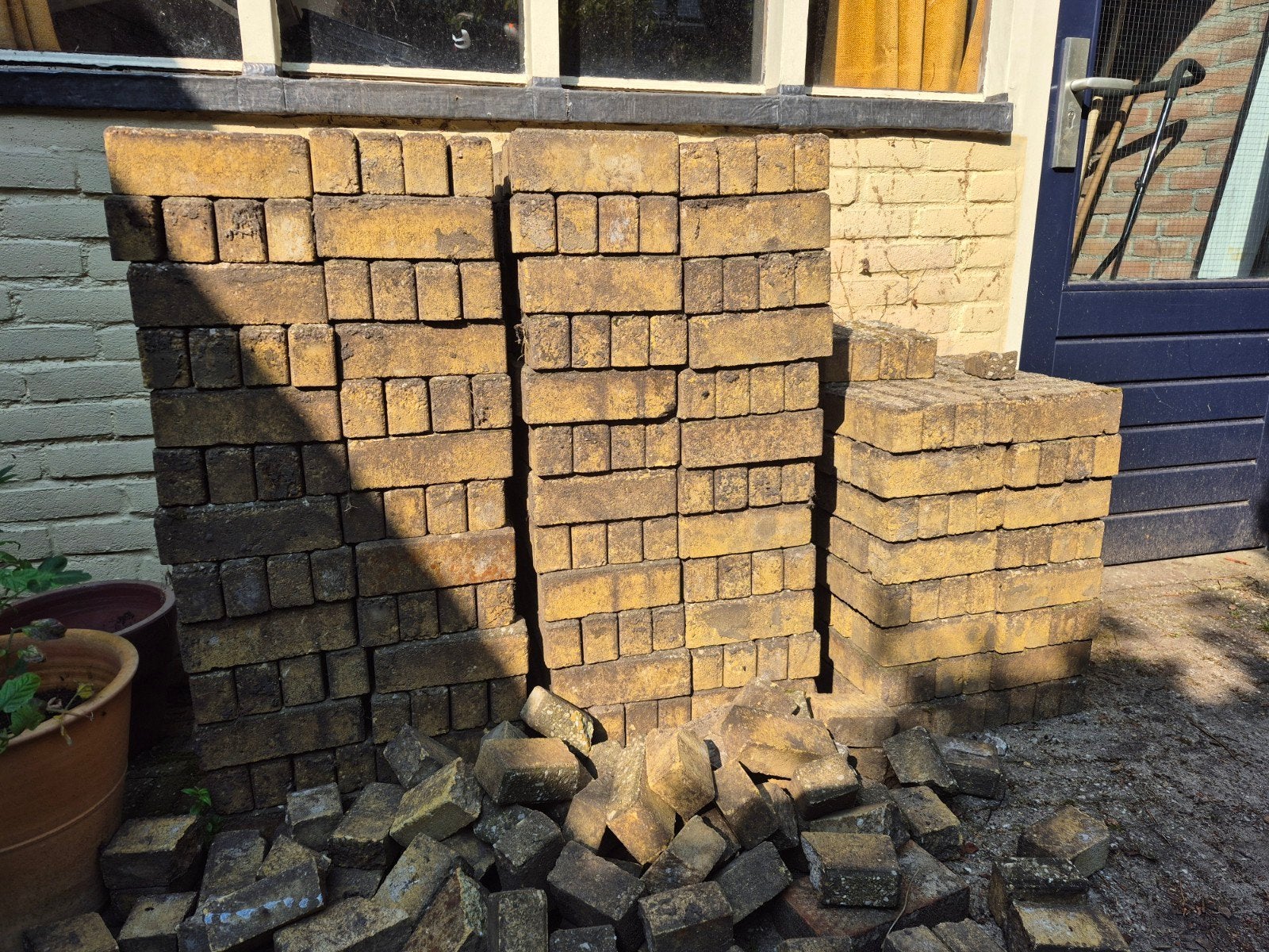 Gratis tuin stenen (tegels), Ophalen of Verzenden, Gebruikt, Beton, Klinkers
