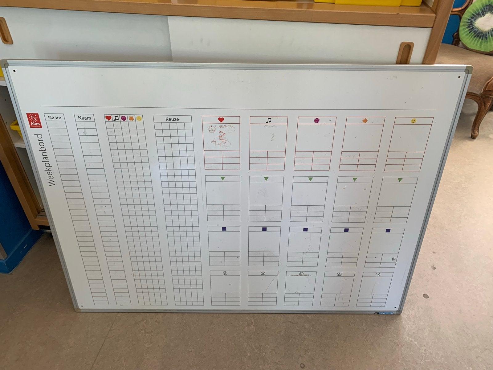 Weekplanner onderwijs planbord, Ophalen, Krijtbord