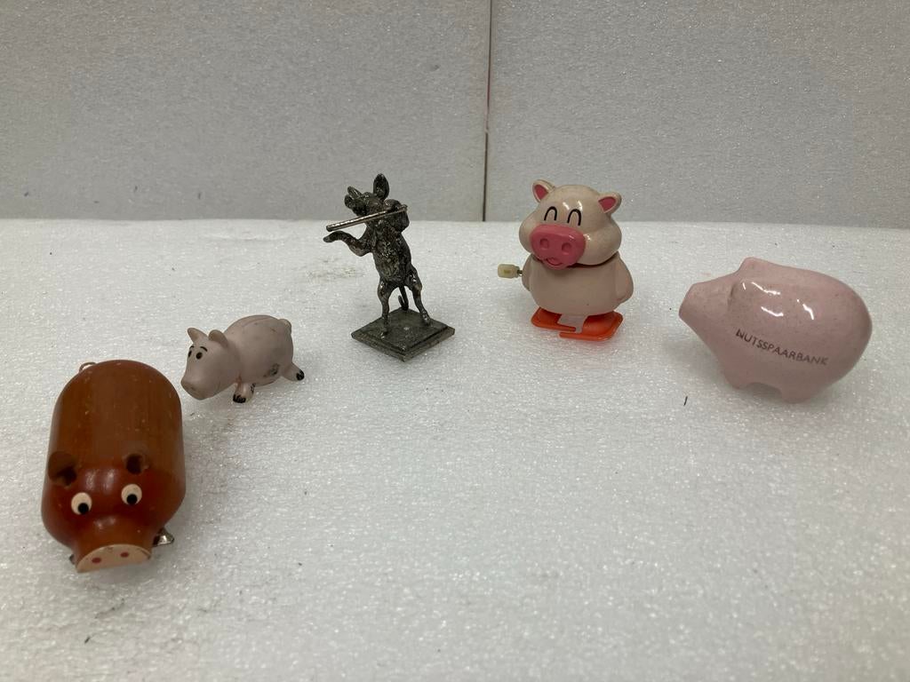 Varkens Collectie - 5 Unieke Stukken, Ophalen of Verzenden, Zo goed als nieuw, Boerderijdier, Beeldje of Figuurtje