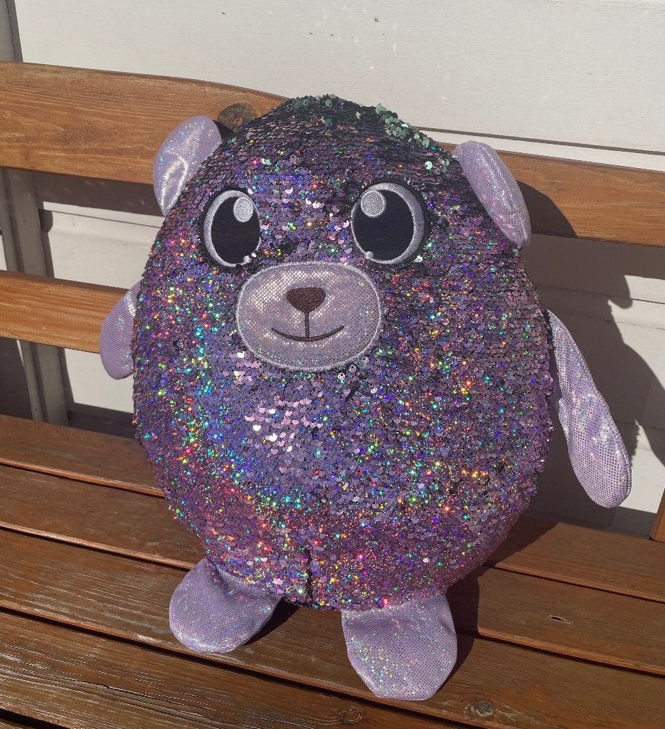 XL Shimmeez knuffel beer met glitter pailletten | 40 cm, Kinderen en Baby's, Ophalen of Verzenden, Beer