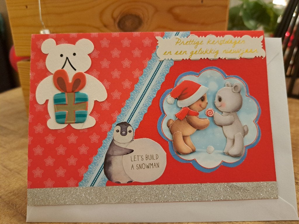 kerst kaarten met envelop!!, Ophalen of Verzenden, Nieuw, Kerst