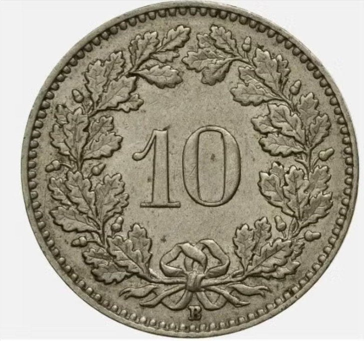 Zwitserland -10 Rappen 1959, Verzenden, Overige landen, Losse munt