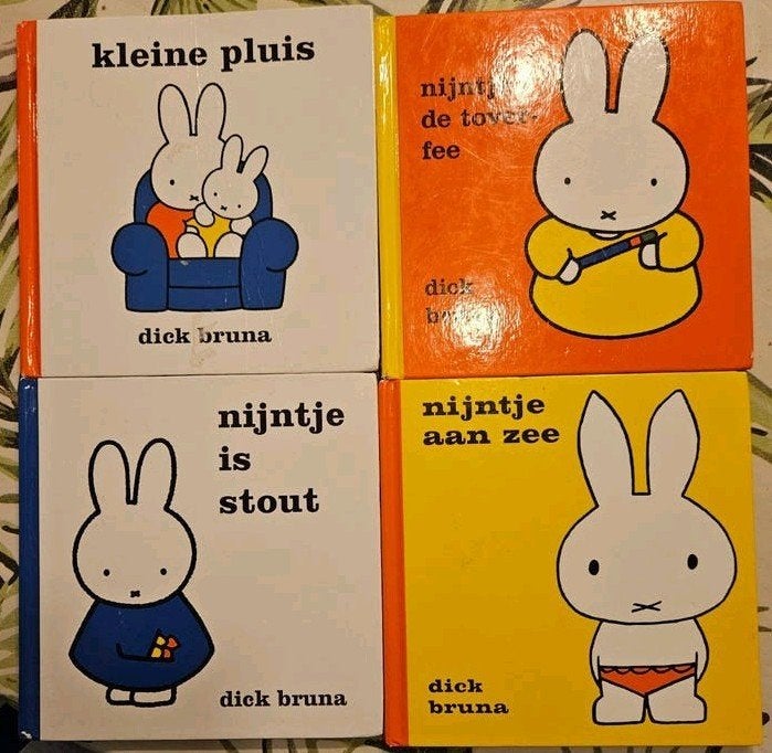 4 Nijntje boekjes van Dick Bruna, Gelezen, Fictie algemeen, Jongen of Meisje, Ophalen of Verzenden