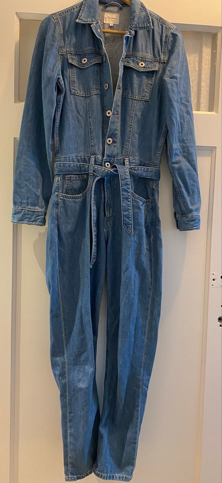 Pepe Jeans denim jumpsuit maat S, Kleding | Dames, Jumpsuits, Zo goed als nieuw, Maat 36 (S), Blauw, Ophalen of Verzenden