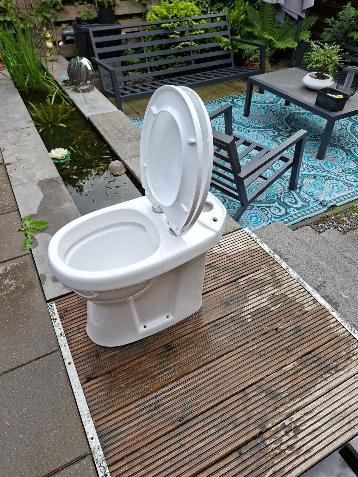 Witte toiletpot met zitting - nieuw., Ophalen, Nieuw, Toilet