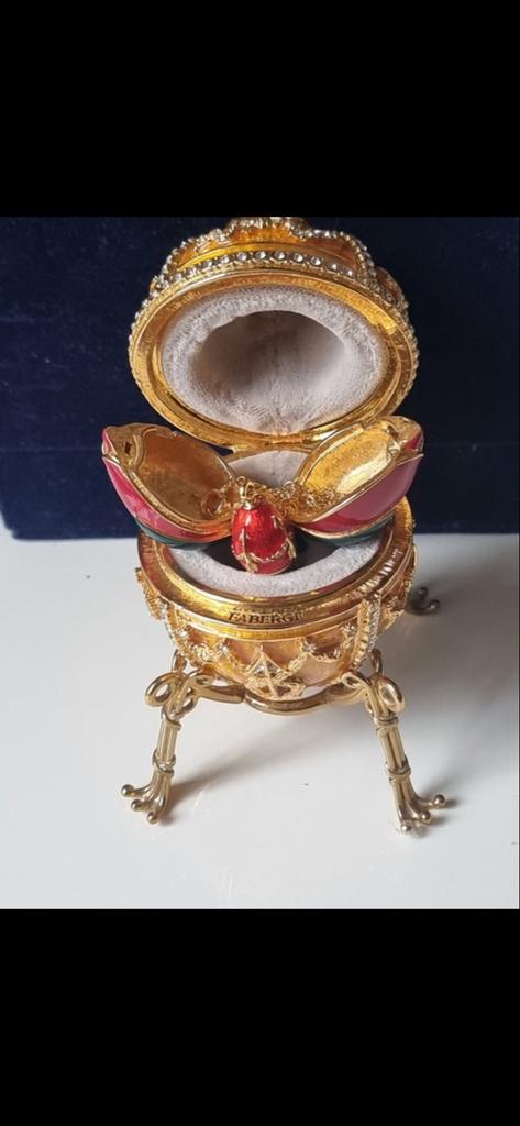 Prachtig Faberge Rosebud Ei - Decoratief, Ophalen of Verzenden