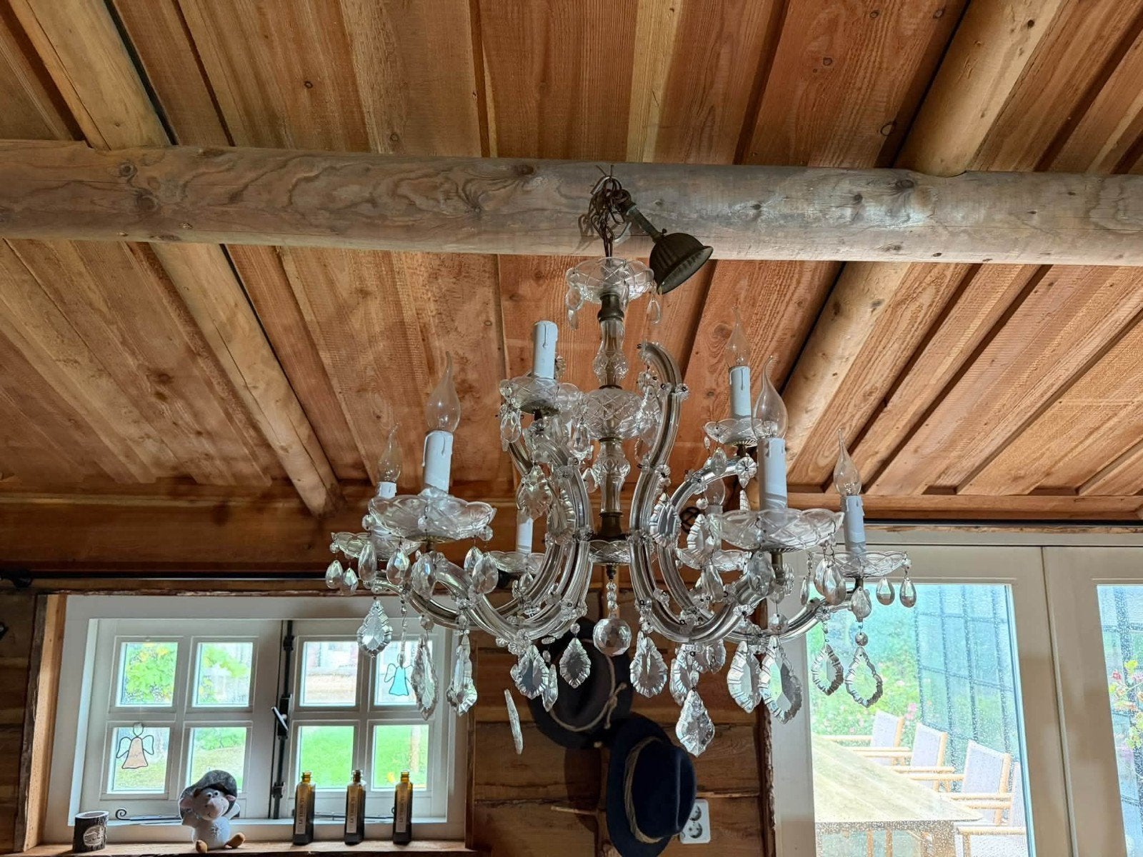 2 glazen kroonluchters lampen kroonluchter  glas