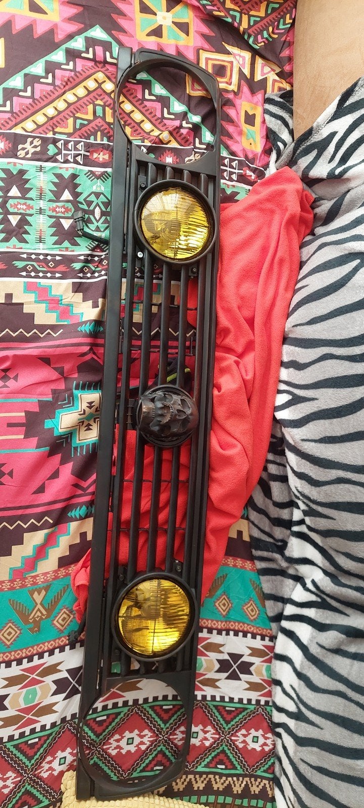 Golf MK2 Grill - Oldschool Ratrod Look met Skull Emblem, Gebruikt, Ophalen of Verzenden, Bumper, Volkswagen