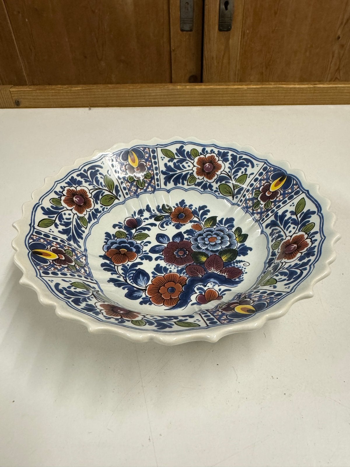 Oud Delfts Blauwe Schaal met Bloemmotief, Antiek en Kunst, Ophalen