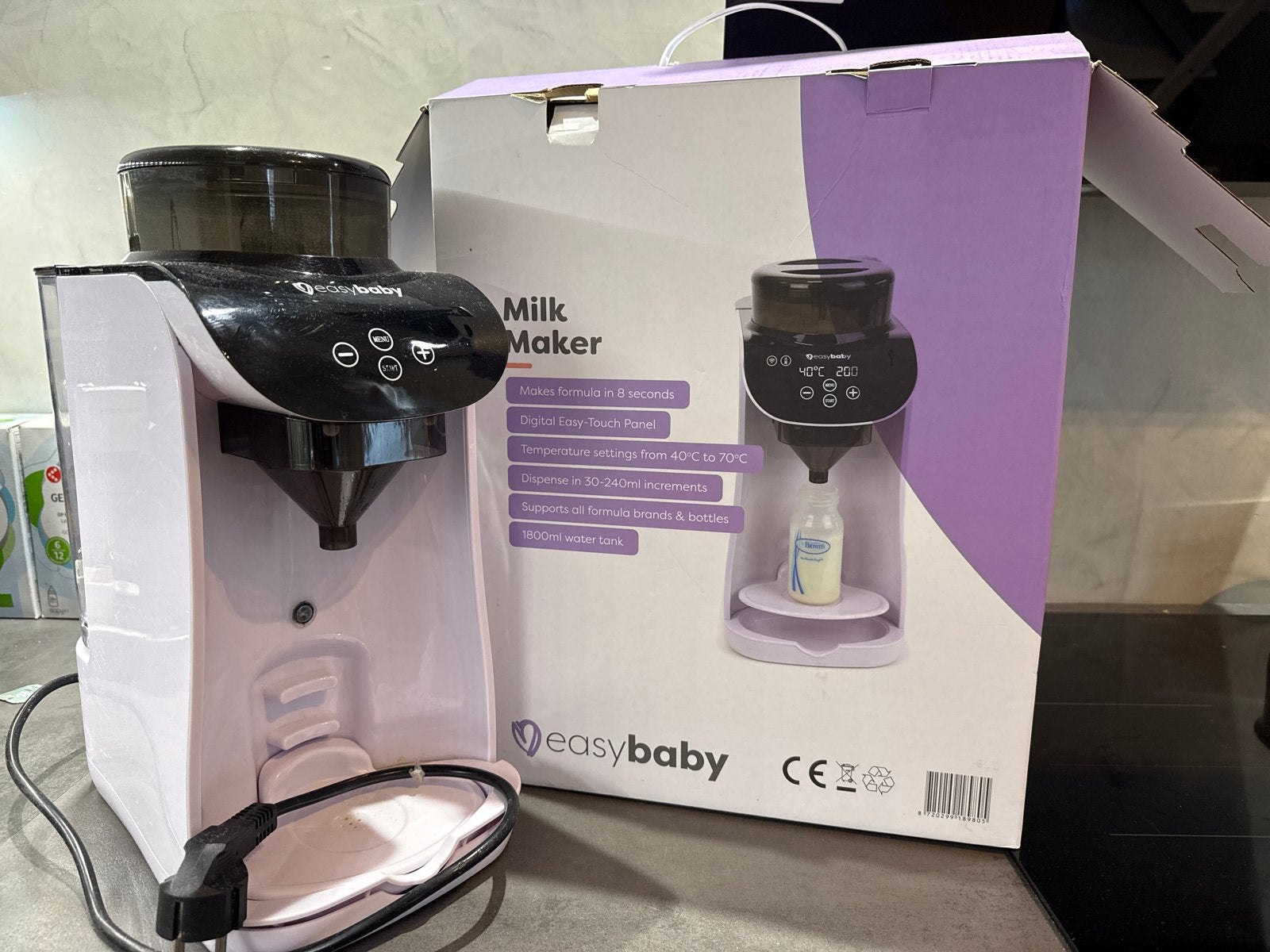 Easybaby Milk Maker - Flessenwarmer en Formulebereider, Kinderen en Baby's, Babyvoeding en Toebehoren, Ophalen of Verzenden, Gebruikt