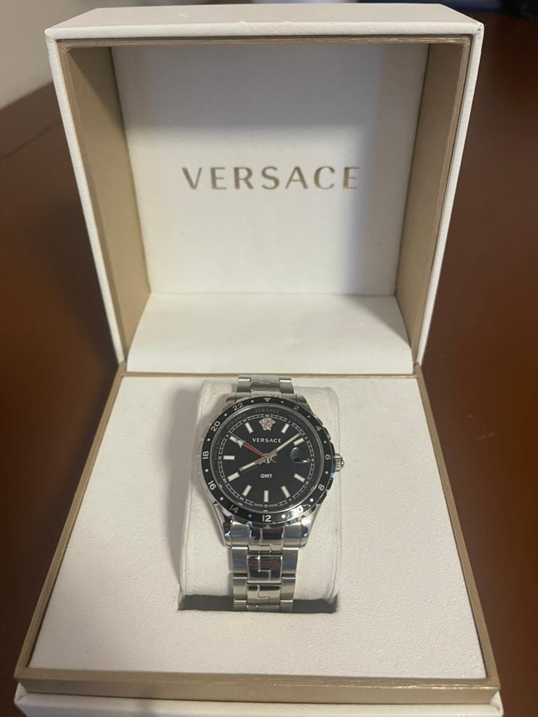 VERSACE V11100017 Hellenyium GMT Heren Horloge, Ophalen, Zo goed als nieuw
